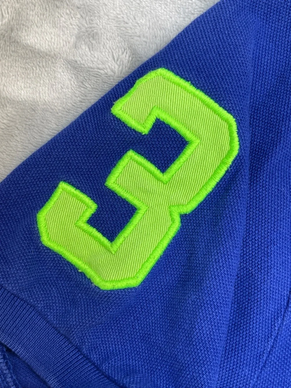 Polo Ralph Lauren Polo shirt Royal Blue with Neon Green Big Pony Logo Preppy M